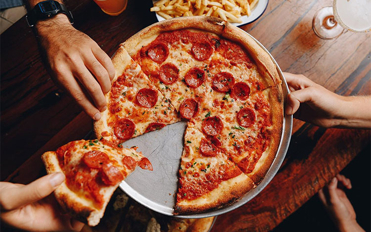 pepperoni-pizza a whole pepperoni pizza