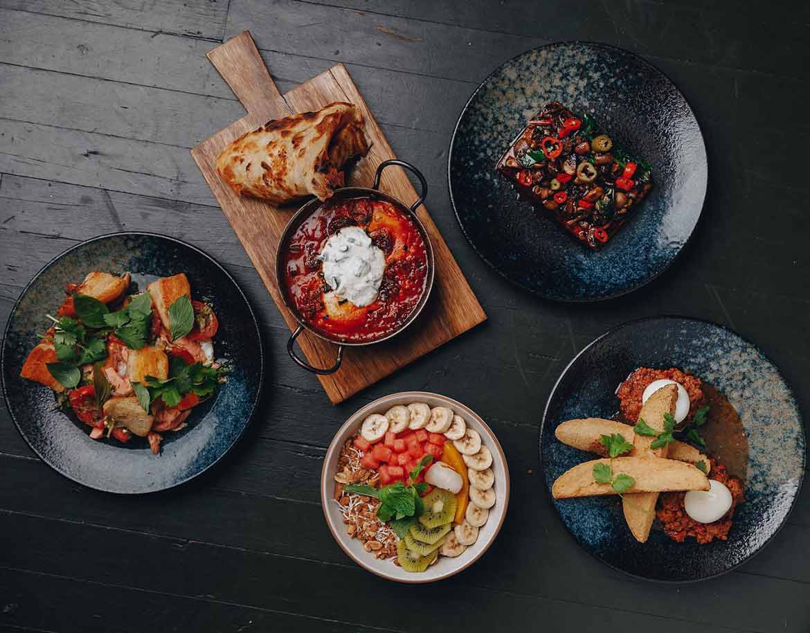 Tom-Phat-meals Five Tom Phat dinner meals on the table