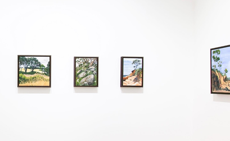 brunswick-street-gallery paintings hanging up at brunswick street gallery
