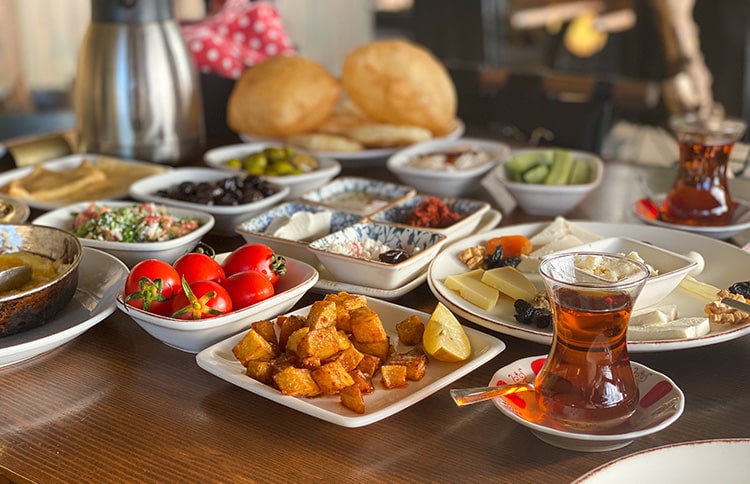 Halikarnas-Turkish-Restaurant a table of turkish food sitting in a restaurant