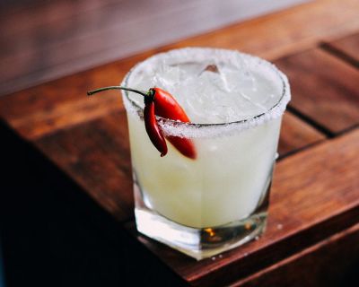 a chilli margarita sitting on the bench