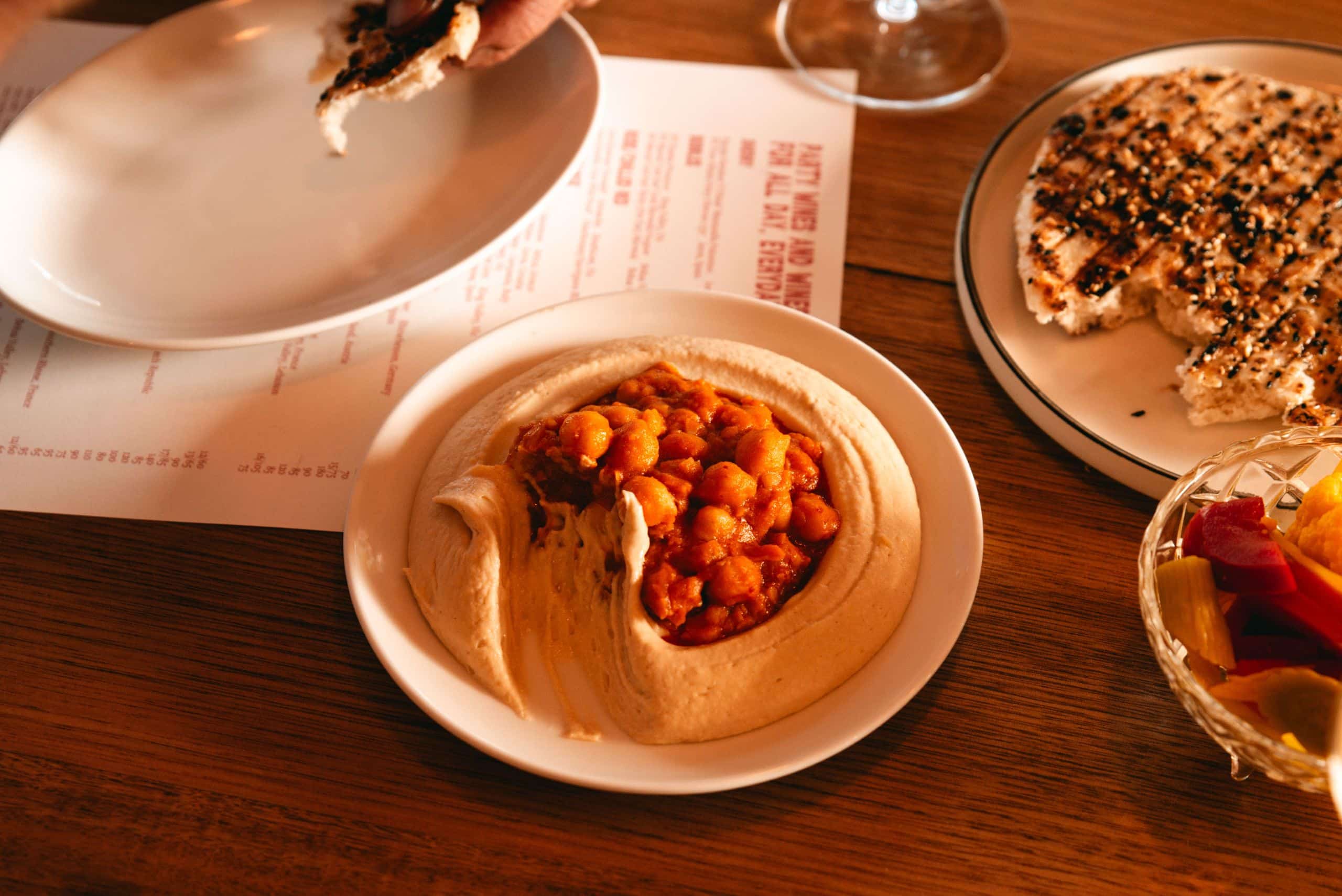 the_rocket_society-canned_goods-8503 restaurant food with a menu underneath